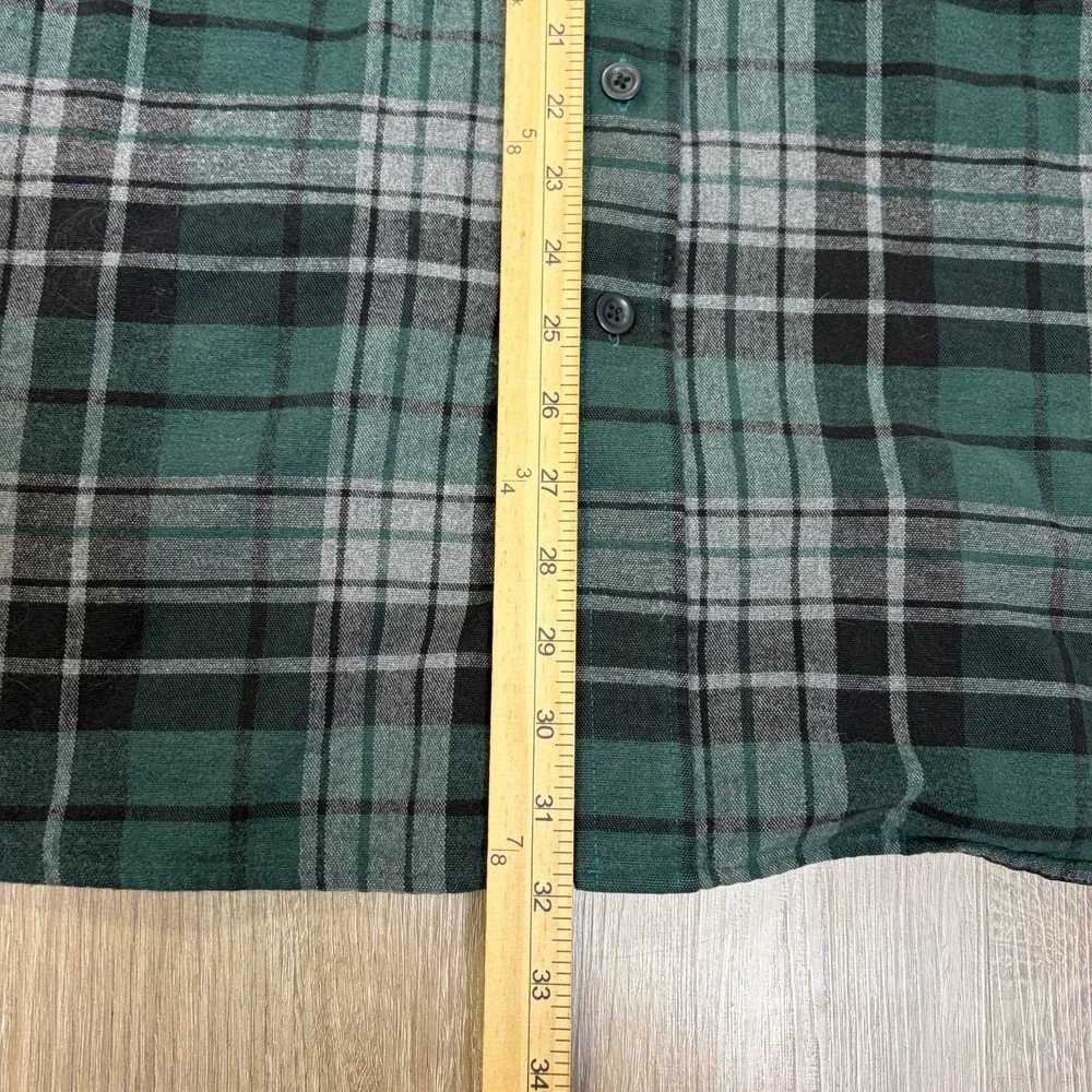 LL Bean Chamois Cloth Flannel Shirt Large Tall Plaid Button Up Traditional Fit